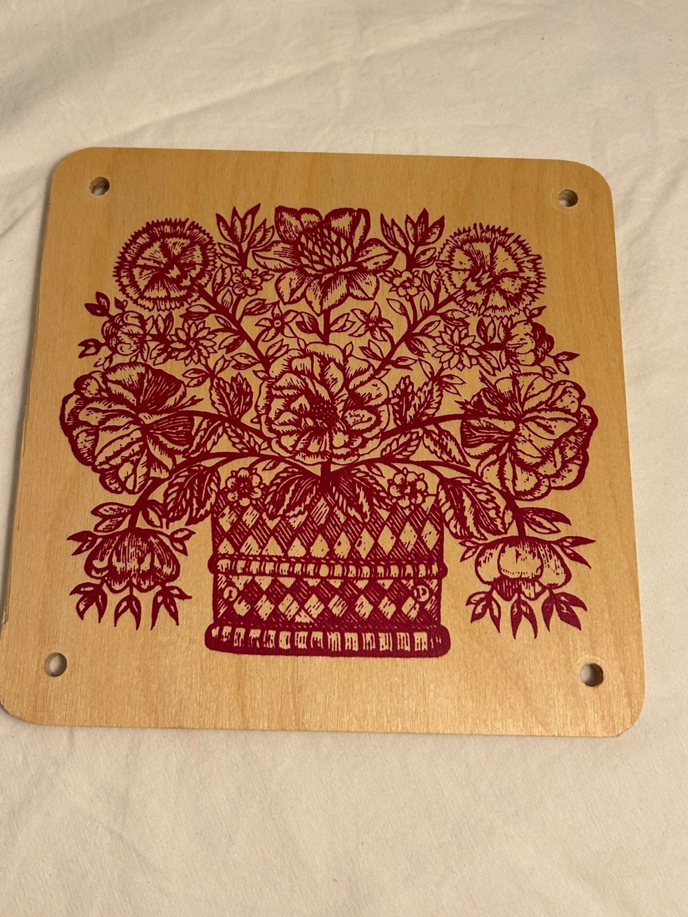 Vintage Wooden Flower Press Top Floral Craft Replacement Board boho art print - Picture 8 of 10